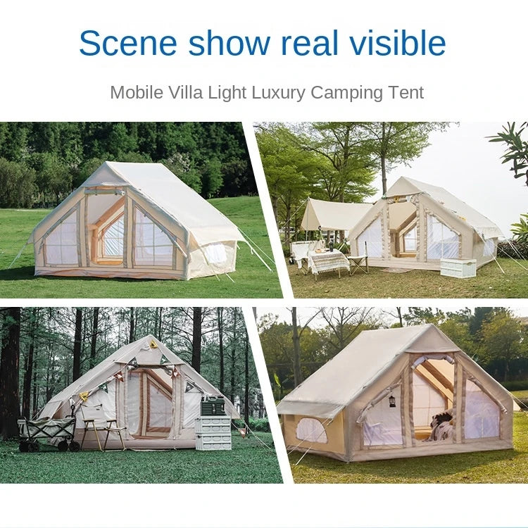 Inflatable Tent Outdoor Tent 6.3㎡ Camping 3-4 People Warm Waterproof Air Tent Automatic Camping Tent Family Camping Tent Travel