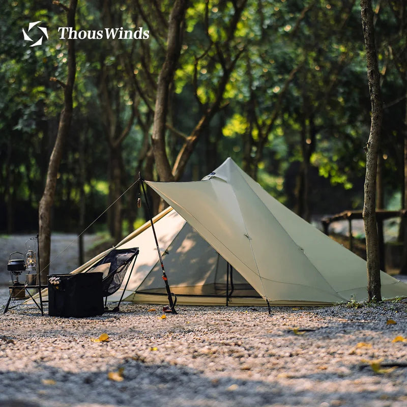 Thous Winds Capricorns 2 Person Tent Ultralight Hiking Tent Trekking Poles Tent 15D Ripstop Nylon Both Side Silicon Outdoor Tent