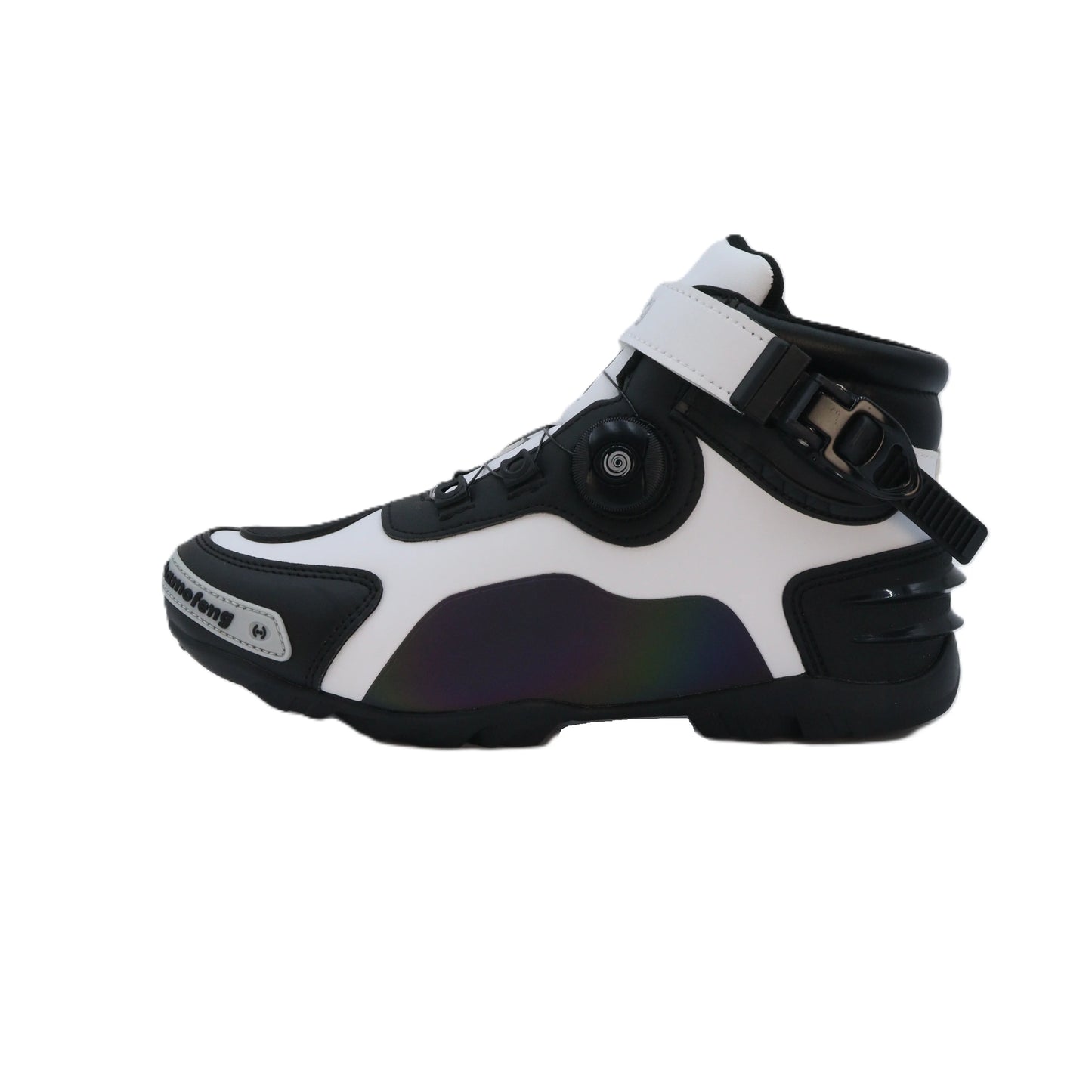 White Motorcycle Boots Men Leather Motos Breathable Anti Slip Wear-Resistant Riders Boots Motorbike Racing Ankle Shoes