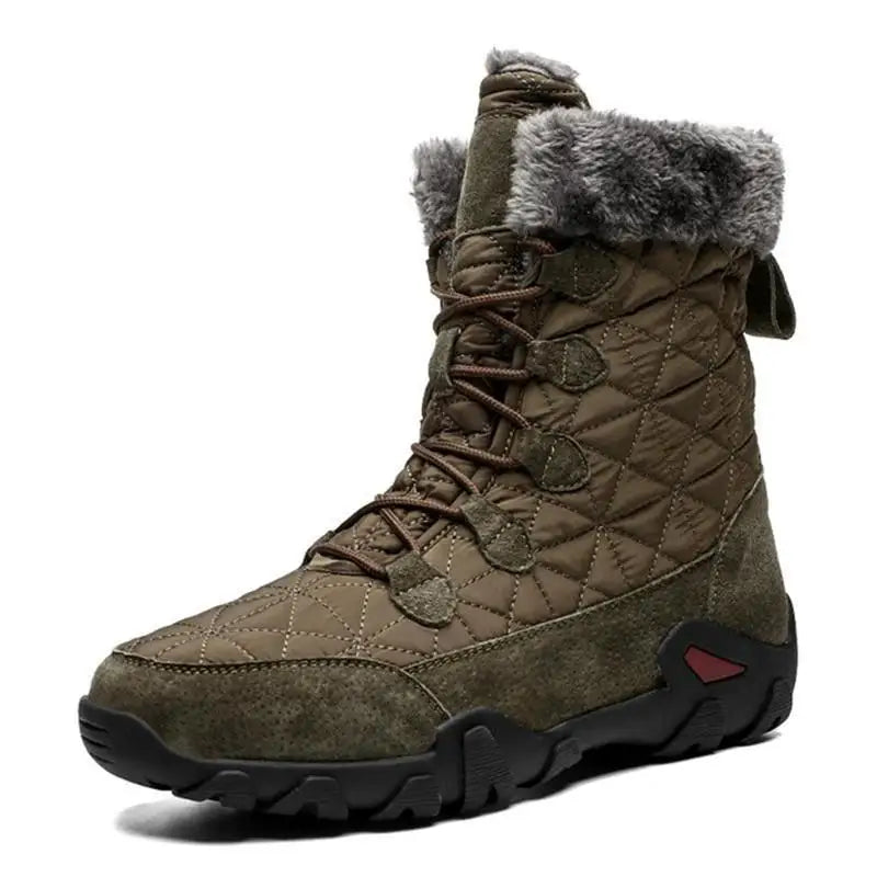 Size 47 Genuine Leather Men's Boots Men Snow Boots Outdoor Super Warm Winter Ankle Boots Waterproof Motorcycle Boots Sneakers