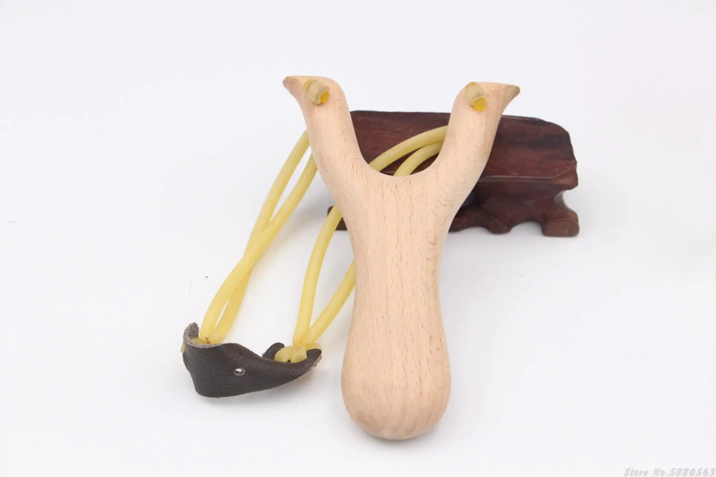 Natural Wooden Slingshot With Rubber Band Outdoor Hunting Sports Games Catapult Kids Toys
