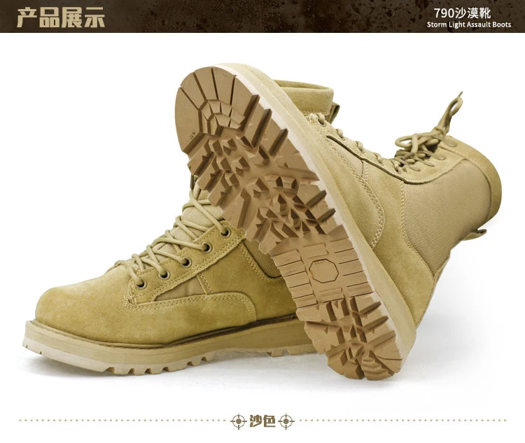 2025 Original Product US Army Sand Battle Desert  Summer Air Vent Army Mountaineering Boots Special Commando men