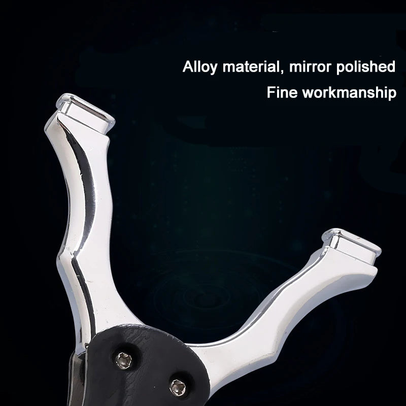 Folding Flat Rubber Band Slingshot Resin Patch + Alloy Catapult Head Portable Shrink Slingshot Precision Outdoor Shooting