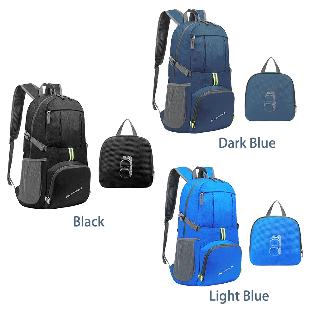 35L Outdoor Foldable Waterproof Backpack Lightweight Portable Daypack Bag Large  Hunting Camping Traveling Hiking Backpacks