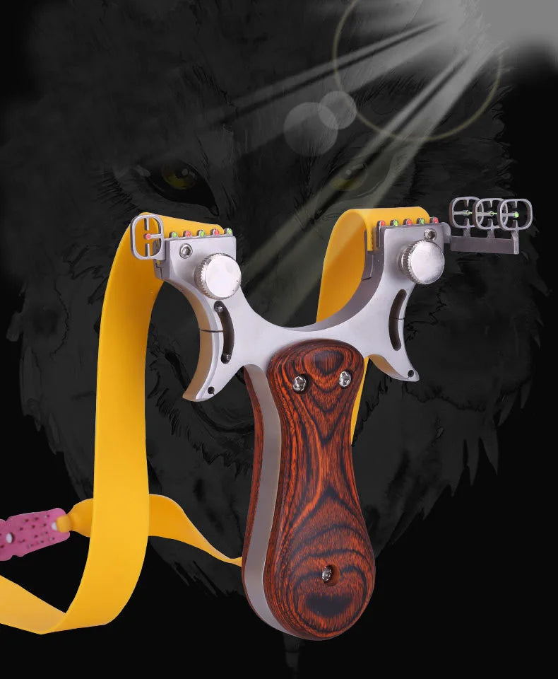 sling shot Stainless steel + wooden slingshot catapult hunting with rubber band outdoor shooting game catapult