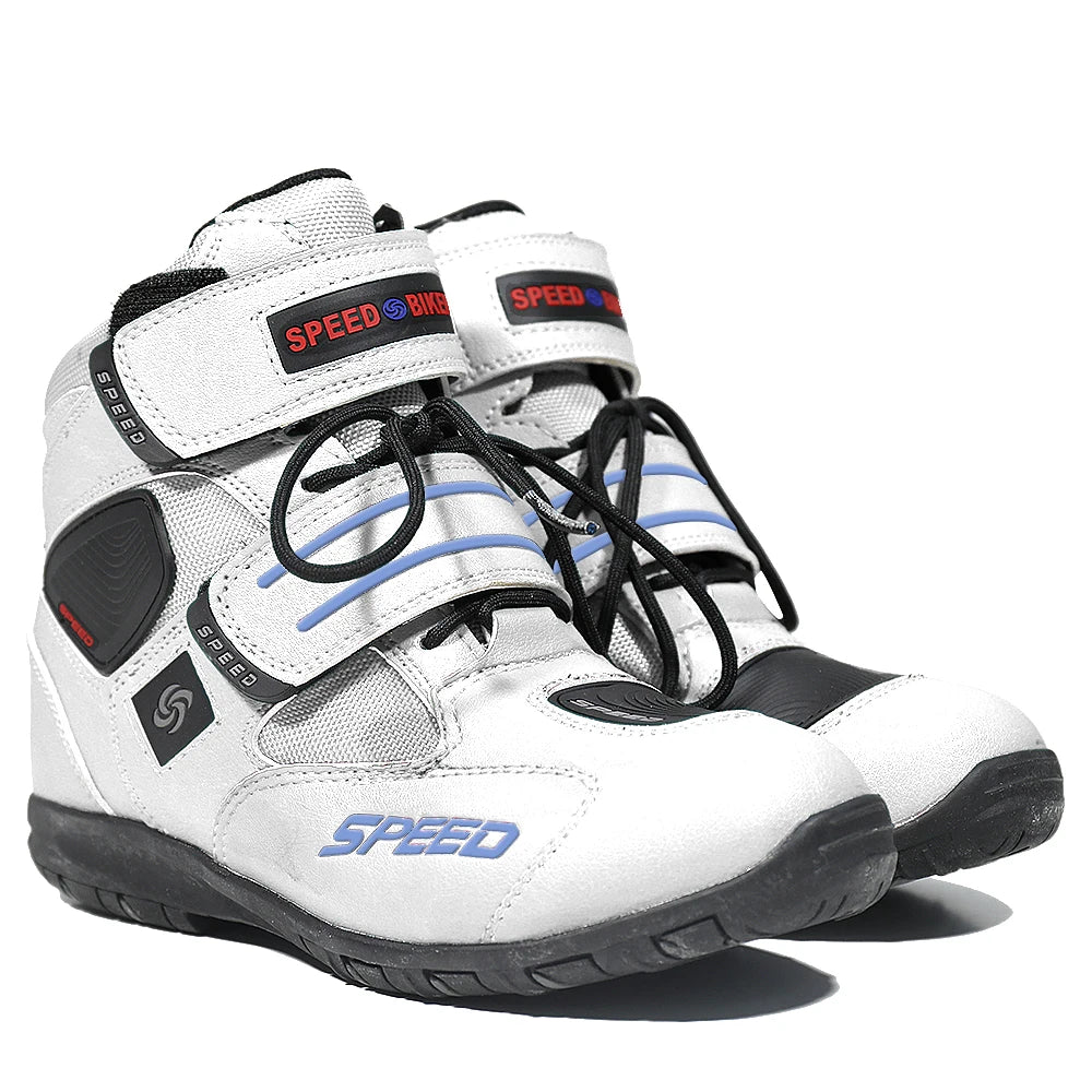 Motorcycle Men's Boots Casual Shoes Microfiber Leather Moto Motocross Riding Boots Motorbiker Shoes Men