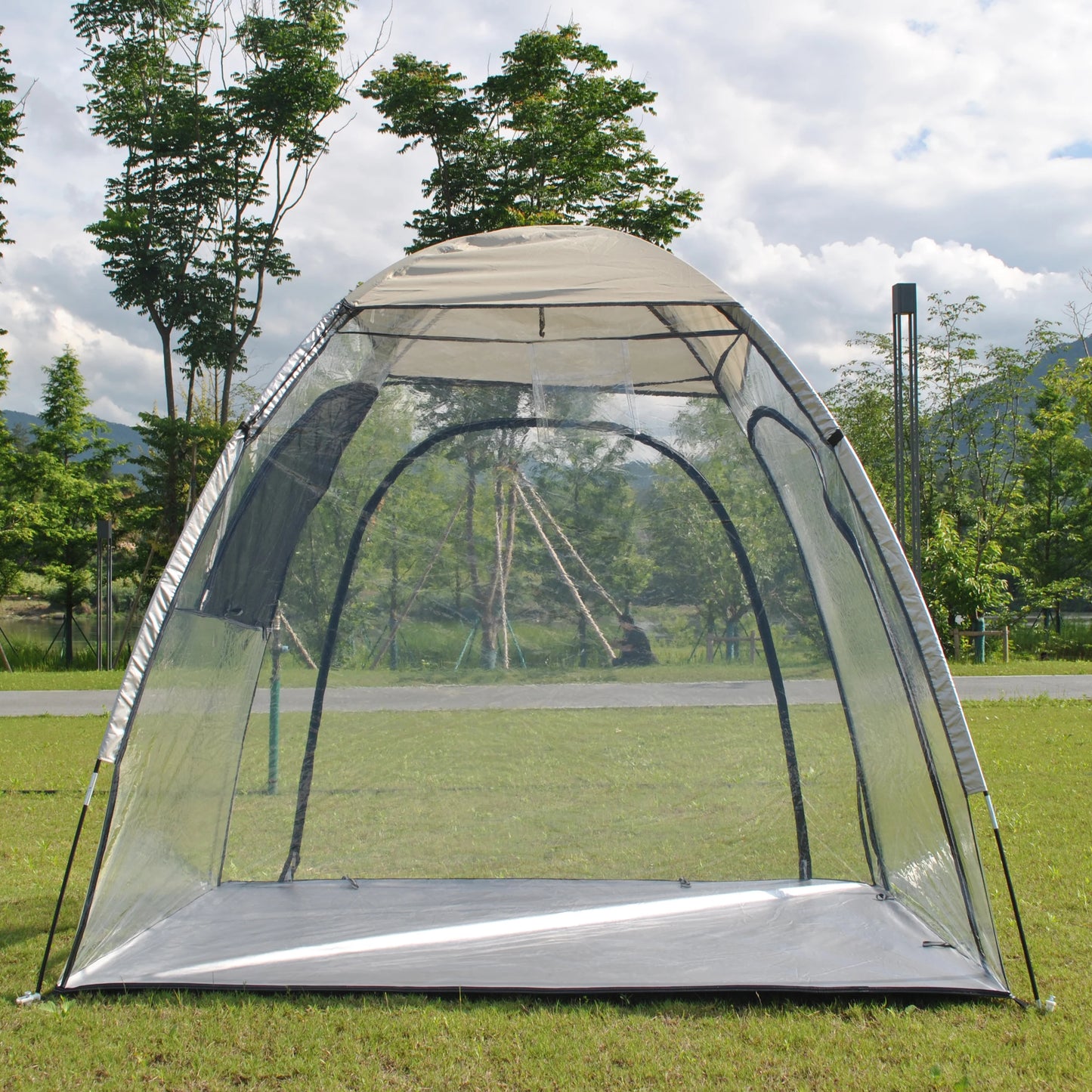 Sports Tent All Weather Clear Sport Shelter Waterproof and Windproof with Detachable Top Cover Rain Tent,PVC tent,Warm keep tent