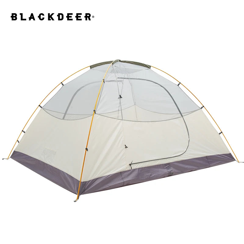 Blackdeer Ultralight Hiking Tent Large Expedition Tent for 3-4 persons PU3000 MM 210D Shelter Camping Bedroom&one a Living Room