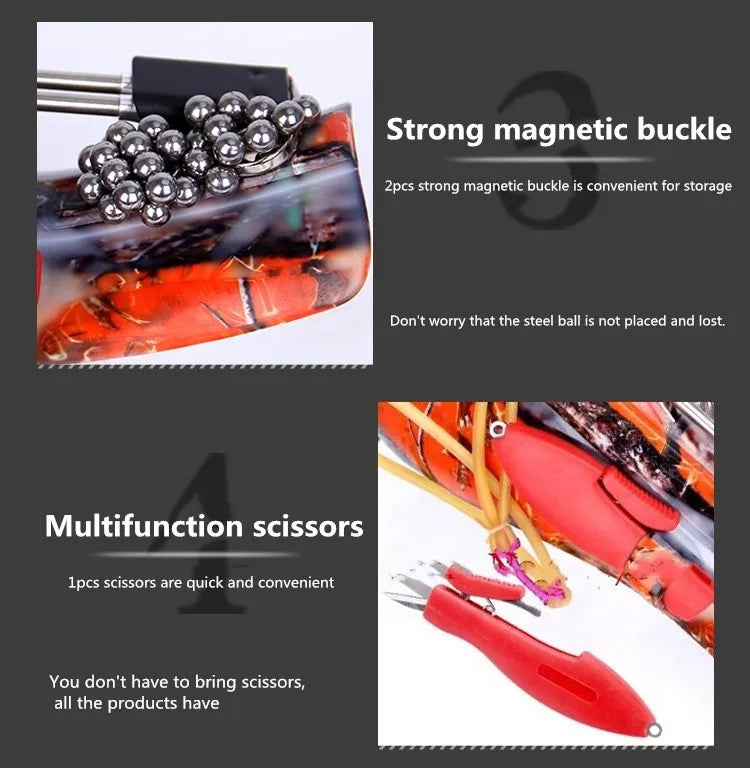 Hunting Slingshot Multi Function Hunting Crossbows Laser Rifle Toy With Darts Arrows Fishing Shooting Tool Professional Catapult