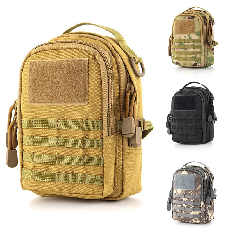 Tactical EDC Pouch Bag Universal Military Zipper Molle Hip Waist Bag Pocket Outdoor Camping Hunting Chest Bag Mini Army Backpack