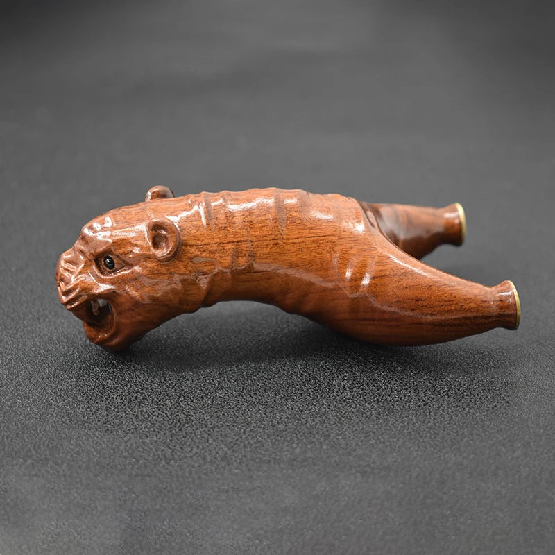 Piaoyu Solid Wood Slingshot Outdoor Catapult Toys Three-Dimensional Carving Wooden Flat Rubber Band Slingshot Shooting