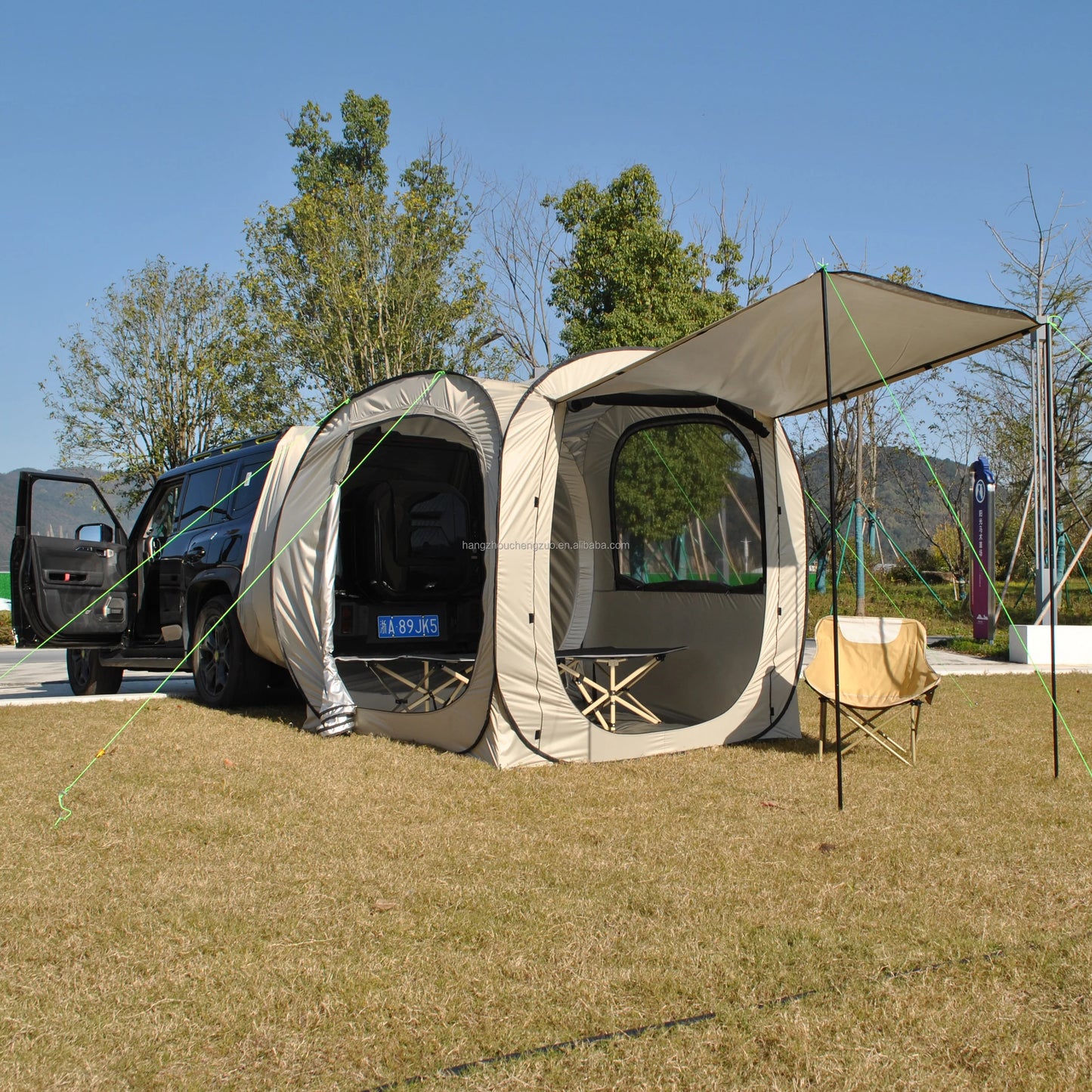 Car Tent Waterproof Tent, Car Tailgate Tent,Pop Up Car Rear Tent, SUV Tent Camping Car Tents for Campers Multipurpose Truck Tent