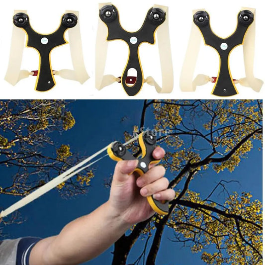 Outdoor Scout HDPE Slingshot Sports Game Travel Dual-use Durable Material Slingshot Catapult Bow Hiking Camping Travel Kits