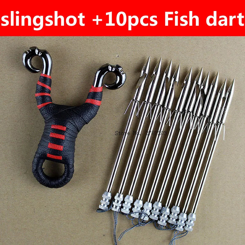Outdoor Powerful Multi-Function Fishing Shooting Fish Slingshot Catapult Hunting Sling Shot Arrow kit slingshot Fish Darts Set