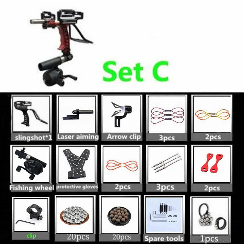 Strong Sling Shot with rubber band Powerful Hunting Fishing Laser Slingshot stainless steel slingshot professional Catapult