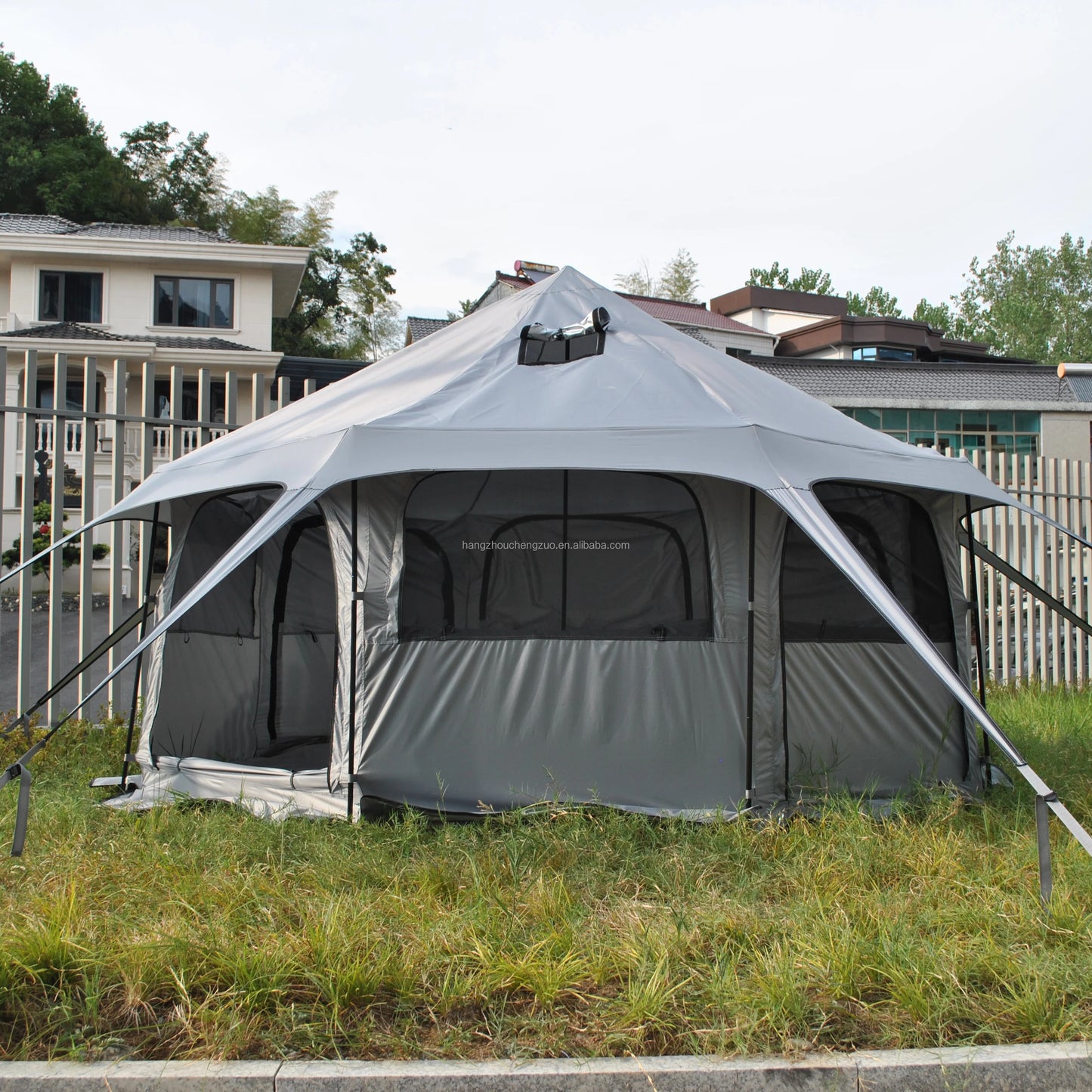 6 Person Bell Tent - Yurts with Stove Jack, Windproof, Breathable Shade, Family Camping Travel, Group Activities