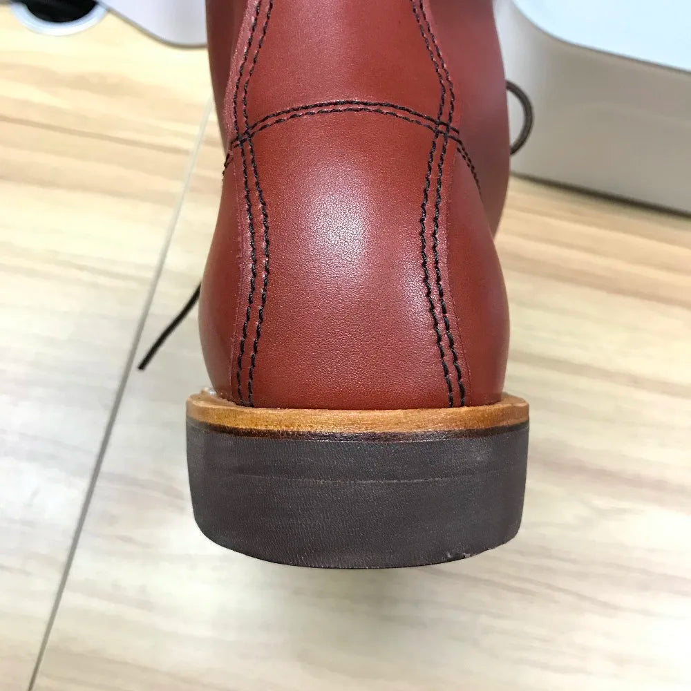 YQ2996 Rock Can Roll Size 35-49 Super Quality Genuine Italian Cow Leather Handmade Durable Goodyear Welted American Work Boots