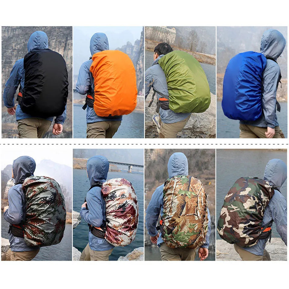Practical Backpack Rain Shield Waterproof Dustproof Sun-protected Bag Shield Outdoor Camping Hiking Backpack Protective Cover