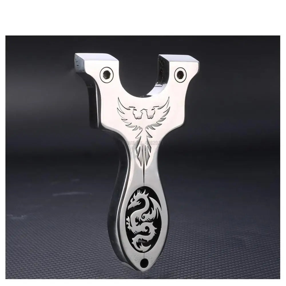 Outdoor Professional Hunting Slingshot Shooting Game Catapult High Quality Stainless Steel Catapult Rubber Band Slingshot Set