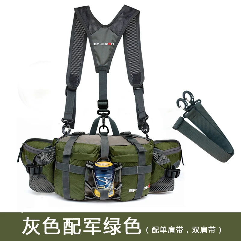 5L Outdoor Sports Waist Bag Men Women Camping Hiking Travel Shoulder Bag Fishing Riding Kettle Backpack Waterproof Rucksack