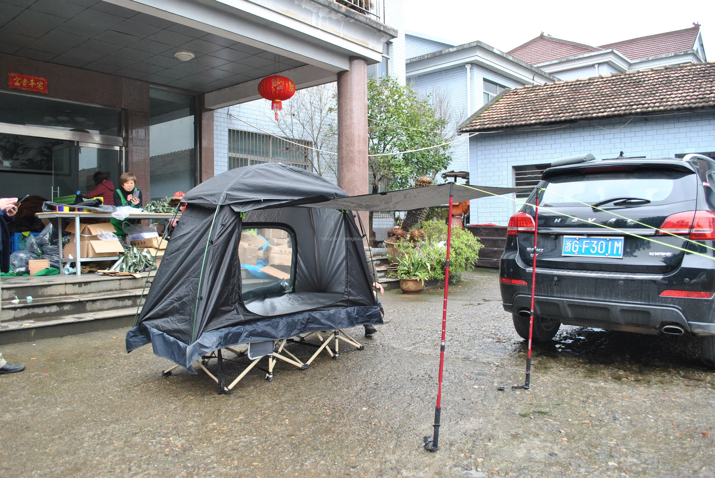 Cot Tent,Camping Tent,Backpacking Tent,3 Way Tent,Solo Tent,1 Person,Quick Setup,CZ-336 Camping tent build on cot or use alone