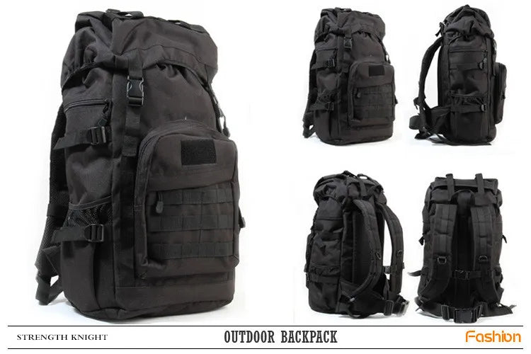 Tactical Men's Backpack, Cool Camping Gear,Waterproof Nylon, Trekking, Fishing, Hunting Bag, Molle Outdoor Bags, 50L
