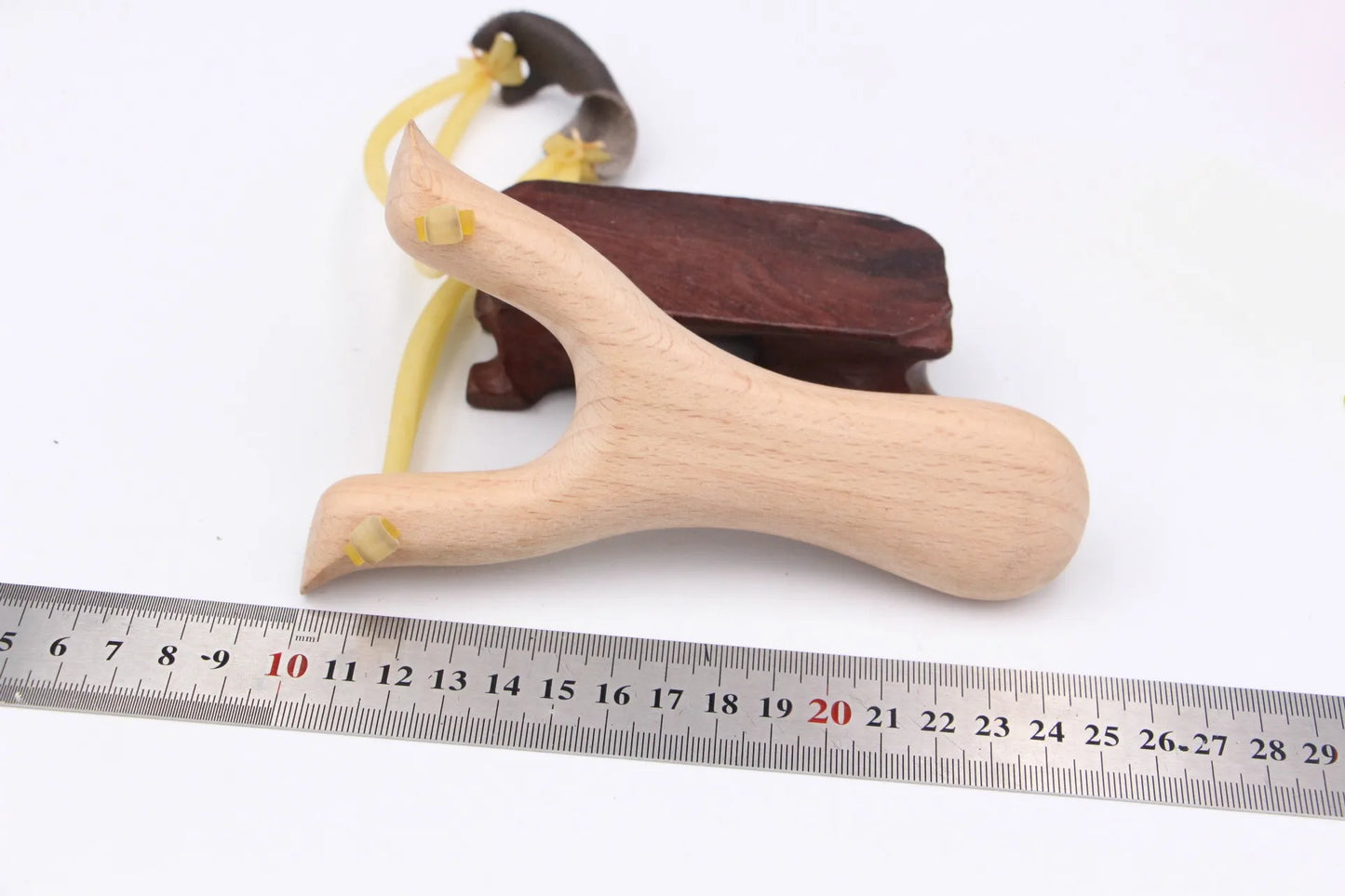 Natural Wooden Slingshot With Rubber Band Outdoor Hunting Sports Games Catapult Kids Toys