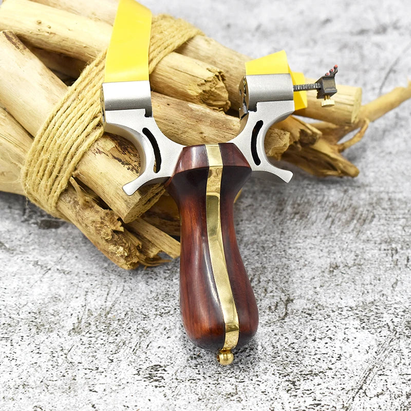 Stainless Steel Outdoor Hunting Slingshot Powerful Catapult with Rubber Band High Precision Shooting Slingshots 2020 New
