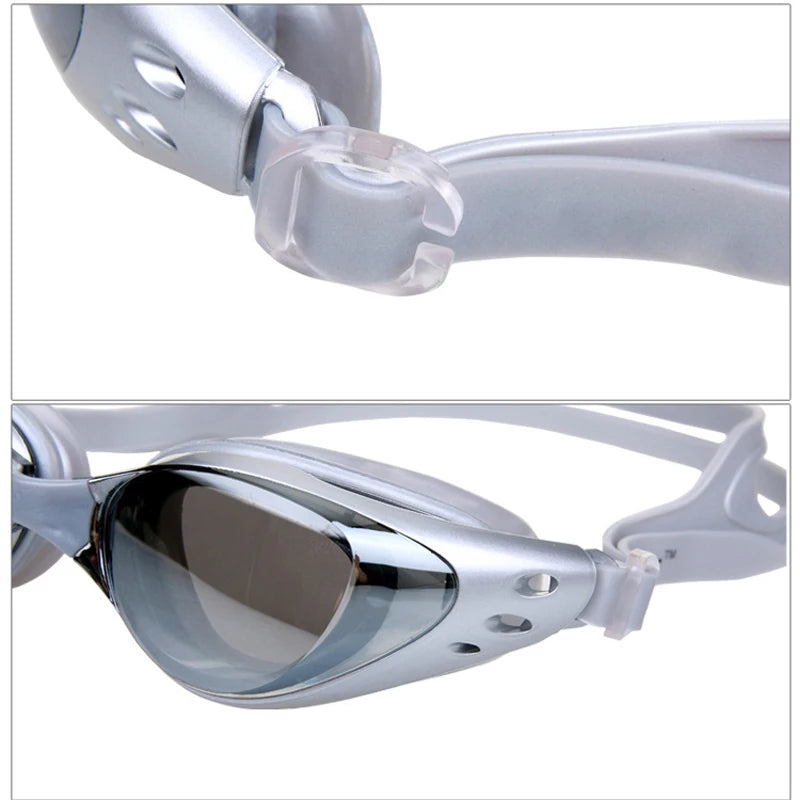 Plating Myopia Swim Goggles Professional Waterproof Anti Fog UV Shield Eyewear Swimming Pool Water Sports Glasses for Men Women