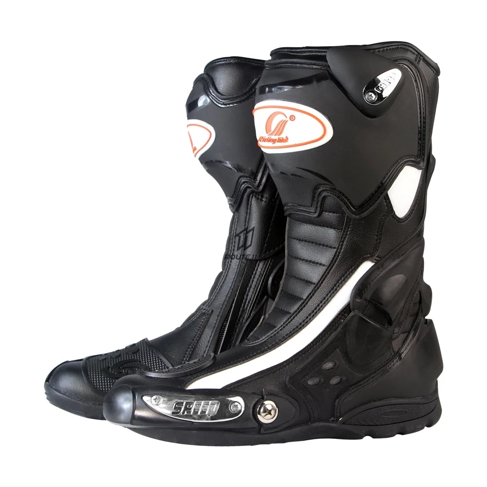 PRO-BIKER Men Motorcycle Boots Waterproof PU Botas Moto Boots Motocross Motorcycle Shoes Protection Motorcycle Long Thigh Boots