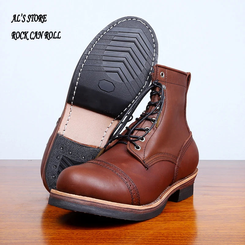 XW400 RockCanRoll Super Quality Size 35-52 Handmade Goodyear Welted Durable Italian Cowhide Boot Custom Made Available