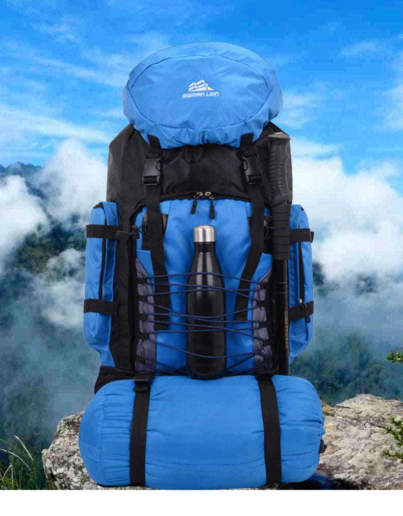 90L Travel Bag Camping Backpack Hiking Army Climbing Bag Trekking Mountaineering Mochila Large Capacity Sport Rucksack