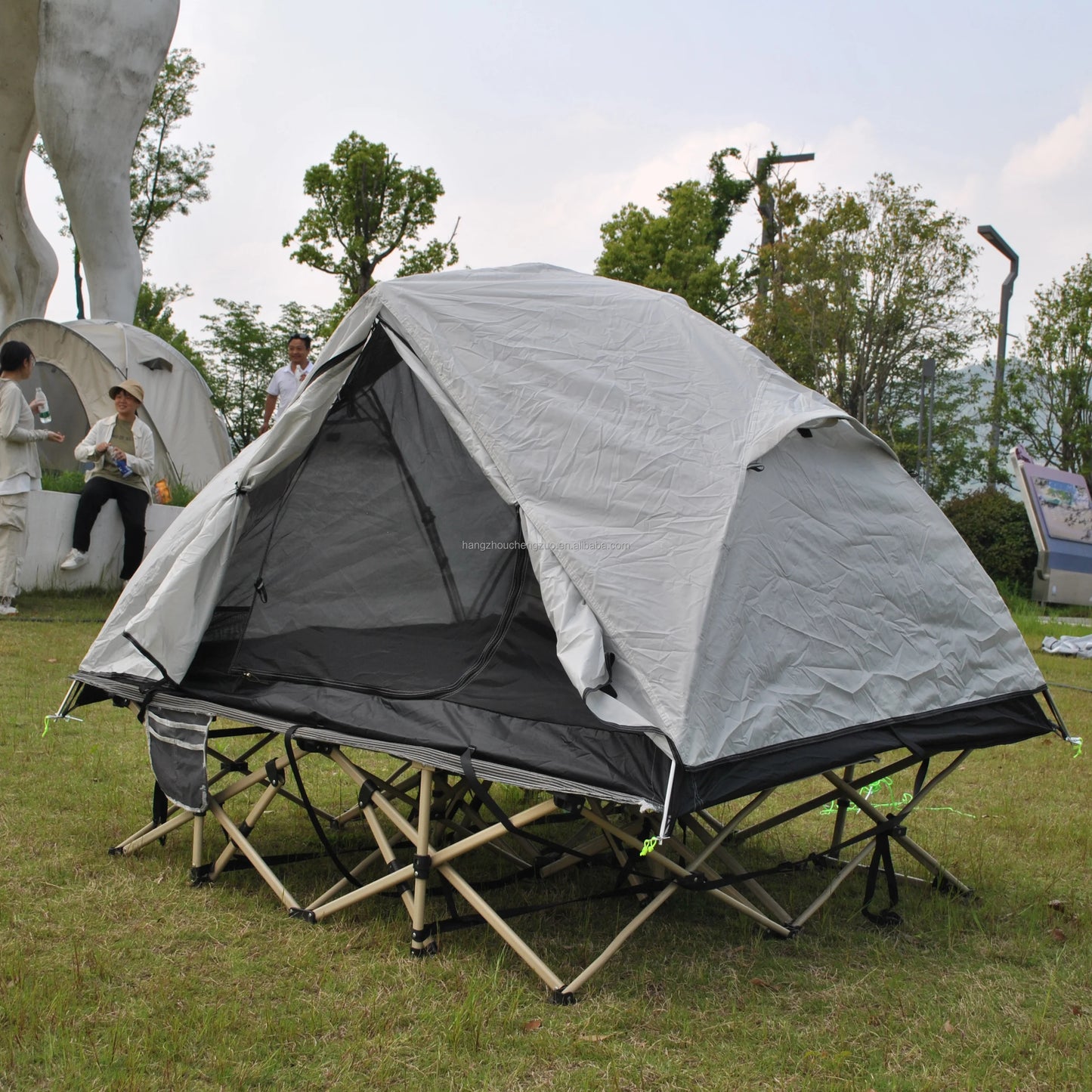 Ultralight 2 Person Cot Tent for Camping Ground Bed Tent with Footprint Bed Not Included the Bed