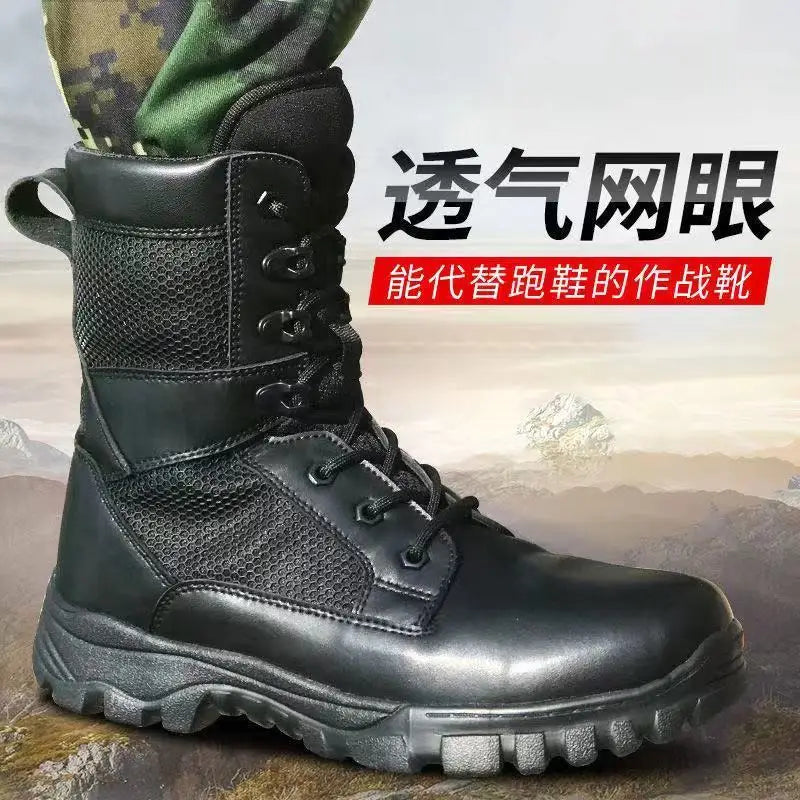 2024 Genuine summer tactical army fans high help desert combat boots tactics SWAT outdoor men's climbing shoes