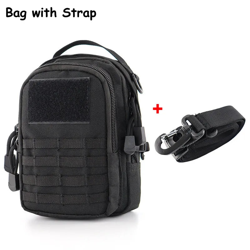 Tactical EDC Pouch Bag Universal Military Zipper Molle Hip Waist Bag Pocket Outdoor Camping Hunting Chest Bag Mini Army Backpack