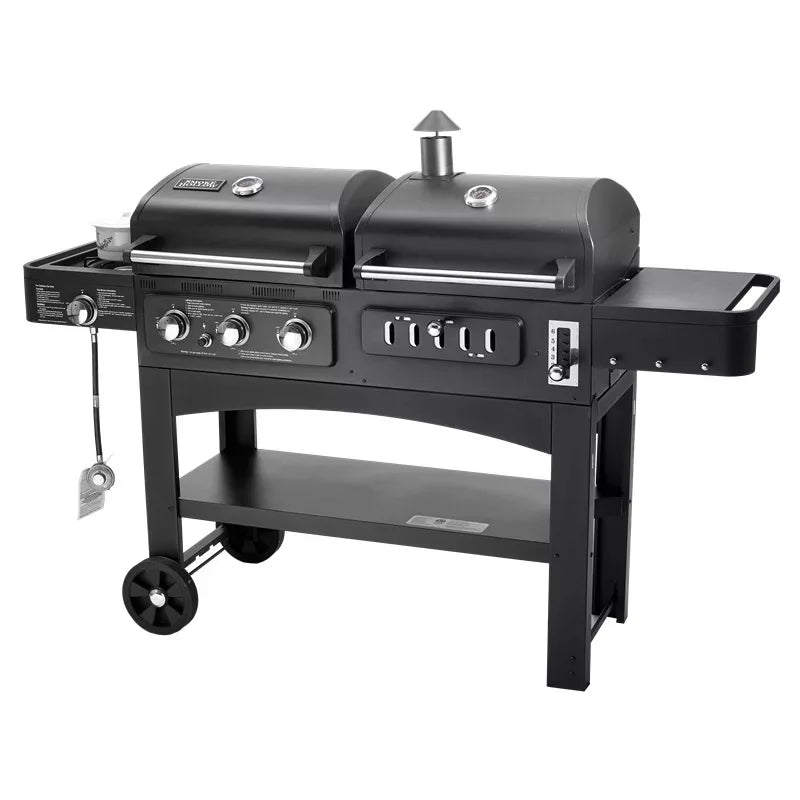 supper quality outdoor gas and charcoal BBQ grill ,double BBQ grill