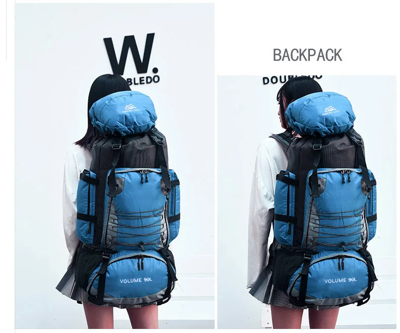 90L Travel Bag Camping Backpack Hiking Army Climbing Bag Trekking Mountaineering Mochila Large Capacity Sport Rucksack