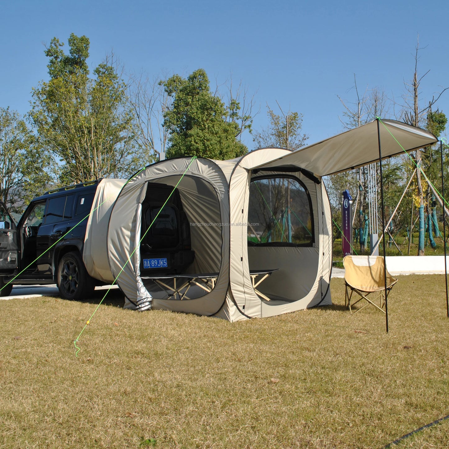 Car Tent Waterproof Tent, Car Tailgate Tent,Pop Up Car Rear Tent, SUV Tent Camping Car Tents for Campers Multipurpose Truck Tent