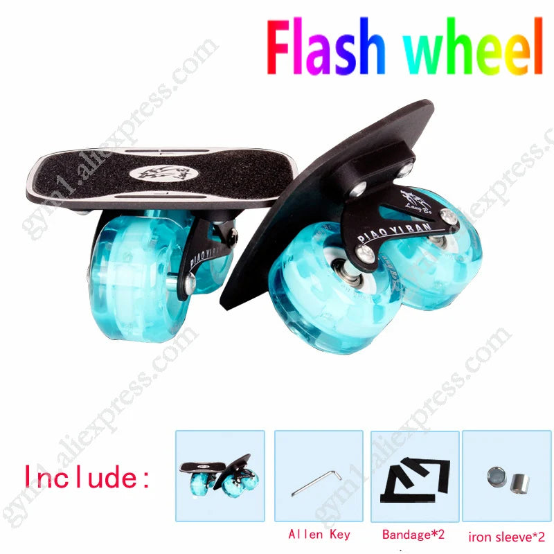 1 Pair Skateboard Aluminium Alloy Mini Drift Short Board Roller
