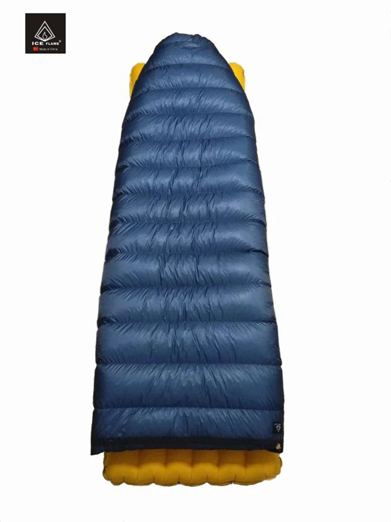 Ice Flame IF506 7D 3 Season 800FP 90% White Goose Down Sleeping Bag Blanket Sleeping Quilt Underquilt For Hammock Camping