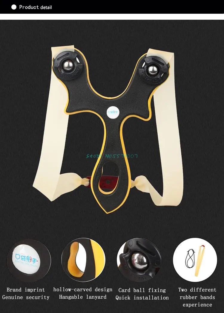 Professional Outdoor Hunting Slingshots New Card Ball Fishing Slingshot Flat & Round Rubber Band Pro Catapult Shooting Kids