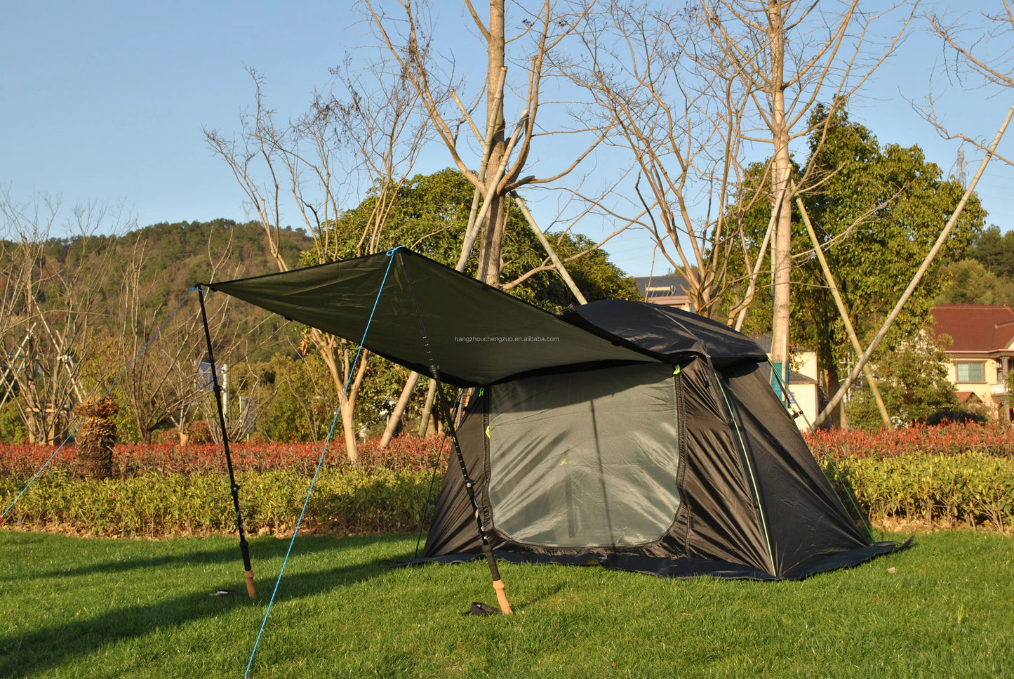 Cot Tent,Camping Tent,Backpacking Tent,3 Way Tent,Solo Tent,1 Person,Quick Setup,CZ-336 Camping tent build on cot or use alone