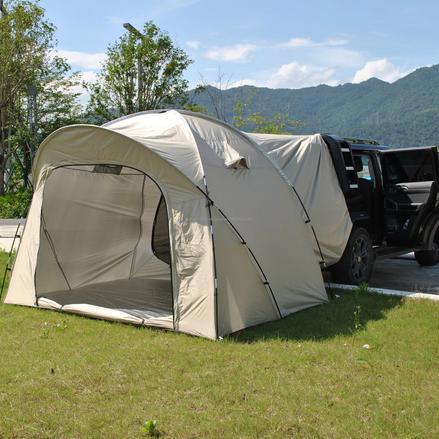 6 Person SUV Car Tailgate Tent - Double-Layer PU3000mm Waterproof, UPF50+ UV Shield, EV-Compatible for Camping & Outdoor Multi-U