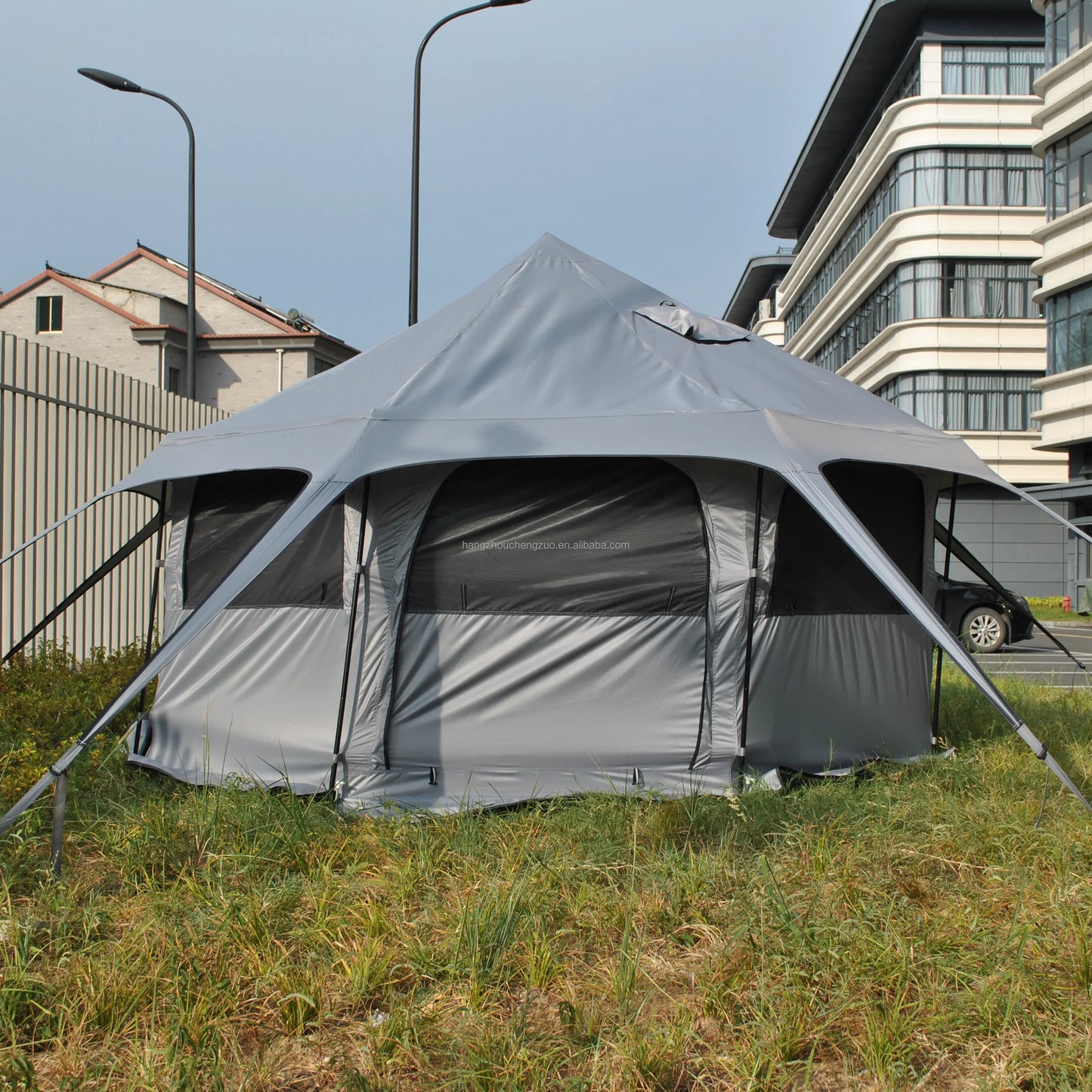 6 Person Bell Tent - Yurts with Stove Jack, Windproof, Breathable Shade, Family Camping Travel, Group Activities