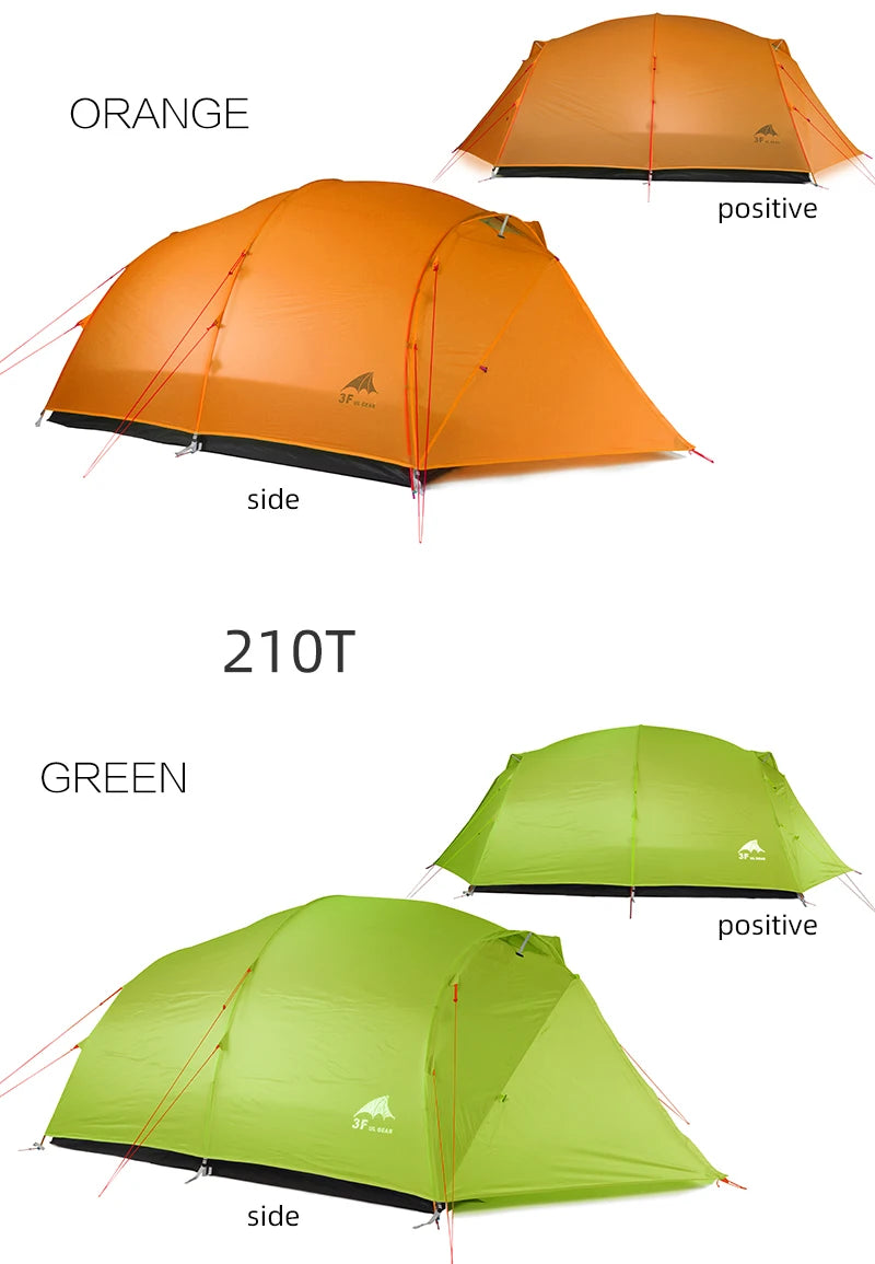 3F UL GEAR Qingkong 4 Person 4 Season 15D Camping Tent Outdoor Ultralight Hiking Backpacking Hunting Waterproof Tents