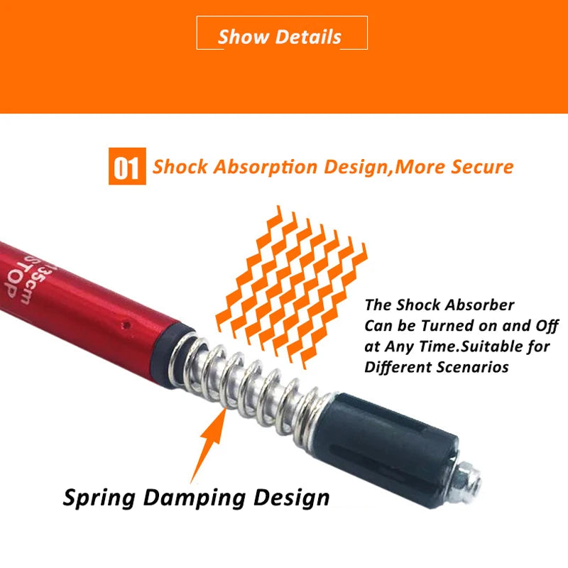 Walking Adjustable Trekking Pole Anti Shock Ultra Light Alpinism Poles Telescopic Ultralight Hiking Travel Non-slip Stick