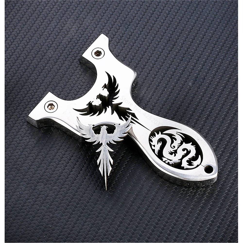 Outdoor Professional Hunting Slingshot Shooting Game Catapult High Quality Stainless Steel Catapult Rubber Band Slingshot Set