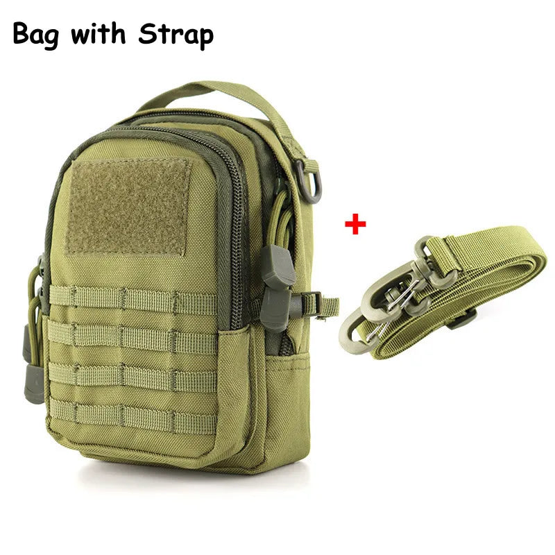 Tactical EDC Pouch Bag Universal Military Zipper Molle Hip Waist Bag Pocket Outdoor Camping Hunting Chest Bag Mini Army Backpack