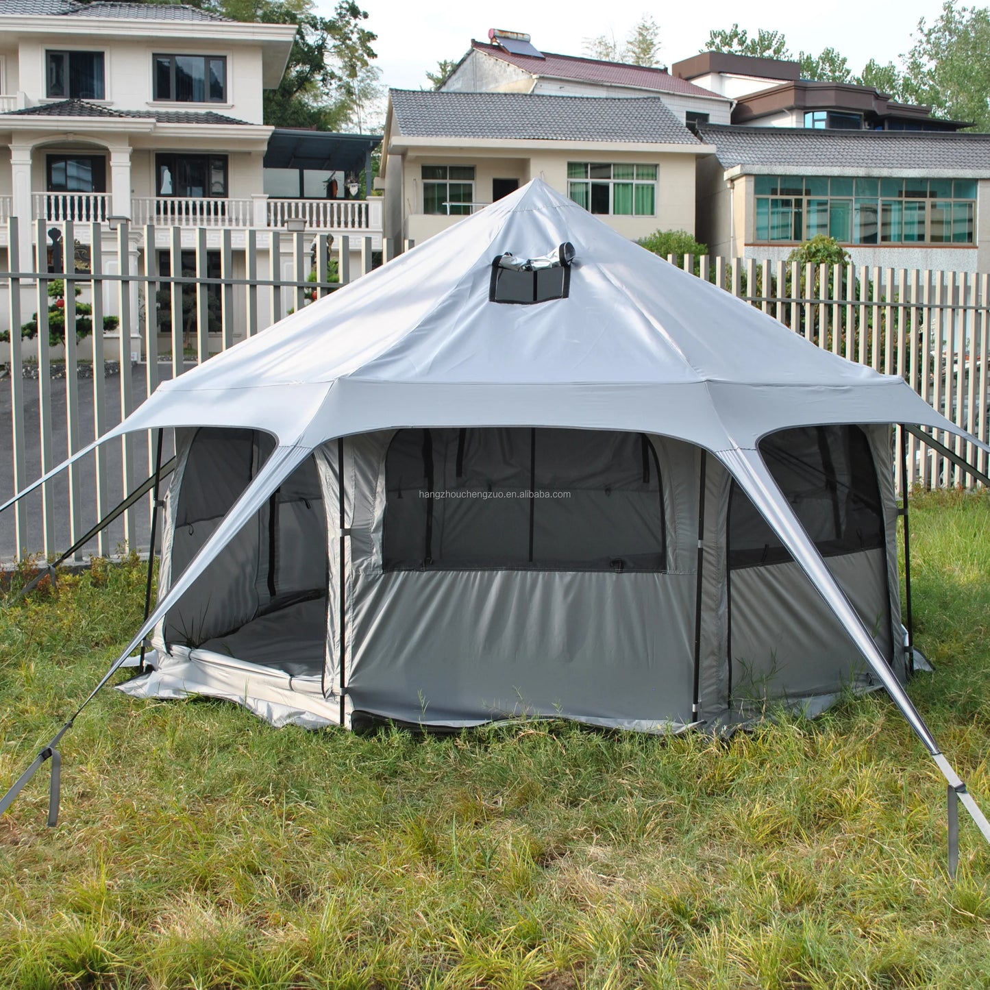 6 Person Bell Tent - Yurts with Stove Jack, Windproof, Breathable Shade, Family Camping Travel, Group Activities