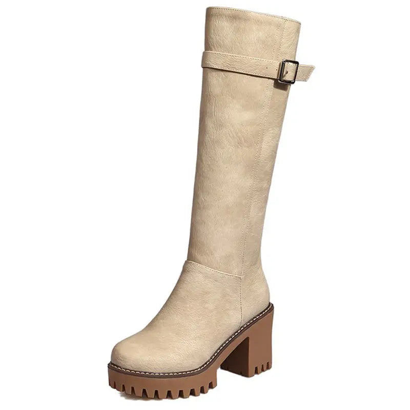 Winter Women Shoes Long Boots Sexy Woman Motorcycle Booties Custom Platform High Heels Knee High Boots Women Botas WSH3471